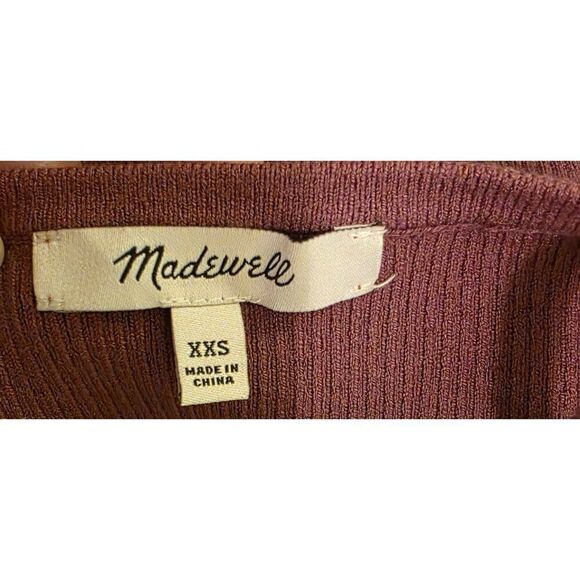 Madewell Strappy Cropped Bustier Tank Top Womens XXS Plum Purple - Picture 7 of 7